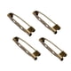 thumbnail image 1 of 200 broches de bronce de 2 cm con tres agujeros y cierre de seguridad para manualidades y bisutería., 1 of 8