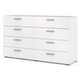 thumbnail image 4 of Tvilum Canada 3 Piece Bedroom Set with 2 Dressers and a Nightstand in White, 4 of 31