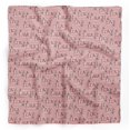 thumbnail image 1 of Bimba Pink Floral Love Text Pure Silk Printed Head Bandanas Summer Neck Wrap Scarf 40 x 40 Inches, 1 of 6
