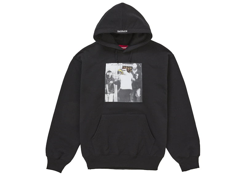 Supreme Men's Wild Embroidered Hooded Sweatshirt Black, from