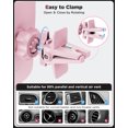 thumbnail image 4 of Humixx Bling Car Phone Holder [Military-Grade Stability] Car Vent Phone Mount Hands-Free Cell Phone Holder for Car Air Vent Clip for iPhone Samsung ＆ All Phones, Sakura Pink, 4 of 6