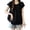 Black, variant on Plus Size Women's Summer Top Short Sleeve Tshirt Round Neck Loose Gong Out Tops for Women Trendy Pullover Top for Young Women Teen Students M-4XL Black XXL