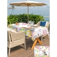 thumbnail image 4 of Outdoor Tablecloth with Umbrella Hole and Zipper, Easter Bunny Rectangle Table Cloth 54x80 Inch Waterproof Tablecloth, Colorful Easter Eggs Spring Pink Peach Flowers Picnic Table Cover for Patio, 4 of 7