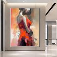 thumbnail image 2 of Original background beautiful girl oil painting canvas large wall brown figure wall art custom painting bedroom wall decoration handmade gift,102*152cm (60*40) inches, unstretched frameless, 2 of 5