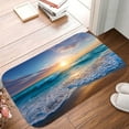 thumbnail image 5 of 1pc Seaside at Sunset Absorbent Non-Slip Bathroom Thickened Flannel Rug Decor,Soft,Quick Drying,Suitable For Indoor/outdoor Use,Bathrooms,Bedrooms,Kitchens,Terrace,Laundry Rooms,16"x24", 5 of 9