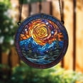 thumbnail image 3 of Spiral Sun ACRYLIC Suncatcher - Faux Stained Glass Window Hanging with Mountains and Stars - Vibrant Celestial Nature Decor 4322940053 5860, 3 of 4
