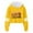 R146/Yellow, variant on Vividxx Hoodies For Girls Kids Letter Print Striped Long Sleeve Hooded Sweatshirts Casual Loose Pullovers Tops Fashion Clothes 6-7 Years