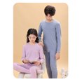 thumbnail image 4 of Teen Boy Pajamas Set Solid Crewneck Top Trousers Spring Fall Clothes Preppy Pajamas For Girls 13-14 Years, 4 of 6