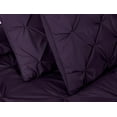 thumbnail image 4 of Chezmoi Collection Berlin Purple Pinch Pleat King Comforter Set, 3-Piece, Soft Pintuck, Lightweight All Season Microfiber Bedding, 4 of 9