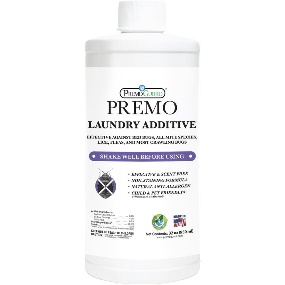 Premo Guard Bed Bug & Mite Killer Laundry Detergent Additive 32 oz Child & Pet Friendly