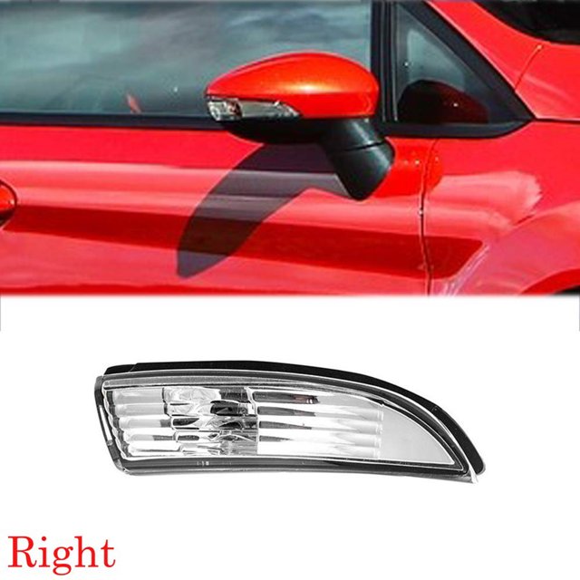 vonky Front Right Rearview Side Mirror Signal Flash Light Side mirror light lens Cover Lens Replacement For Ford Fiesta 2009-2014 8A61-17682