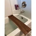 thumbnail image 5 of Stumps Custom Wood Handcrafted Solid Walnut Bathtub Tray - Luxurious Bath Accessory for Relaxation and Self-Care 41-42 Inches Length x 6-9 Inches Width 2 Wine Slots, 5 of 5