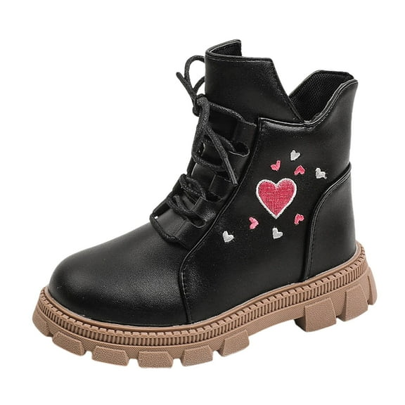 Cowgirl Boots for Girls,Children Comfortable Flat Booties Fashionable Warm Breathable Cute Printed Bare Boots,Fall/Winter boots for Kids 2024(Size:2.5-3 Years)
