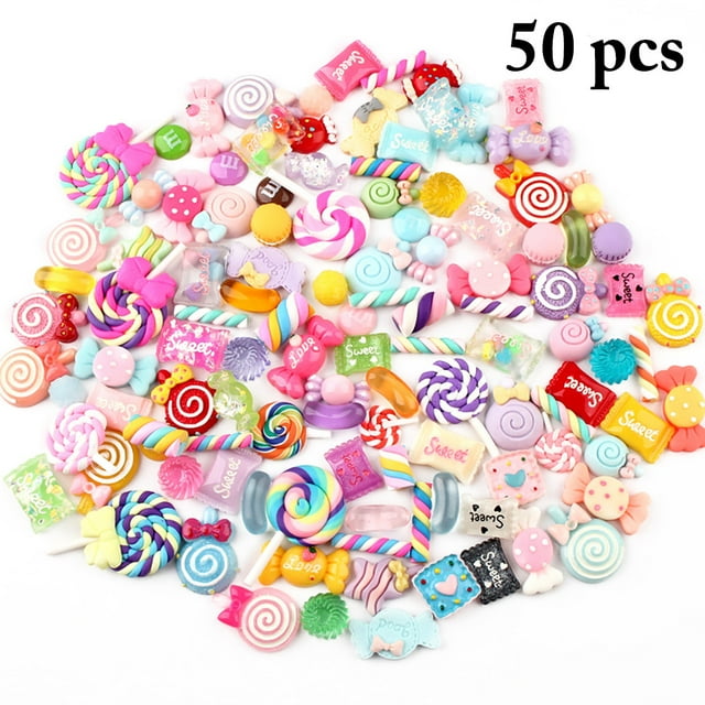 Clay Charms Assorted DIY Candy Shape Resin Charms Phone Case Decorations