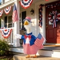 thumbnail image 2 of Beautynvta Patriotic Porch Goose Clothes for 23 Inch Lawn Statue, 4th of July Goose Costume for Outdoor Yard Lawn Patio Decor, Memorial Day USA 250th Anniversary Decoration, 2 of 7