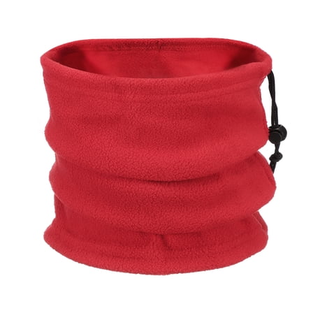 Uxcell Neck Warmer Winter Single Layer Fleece Neck Gaiter, Red