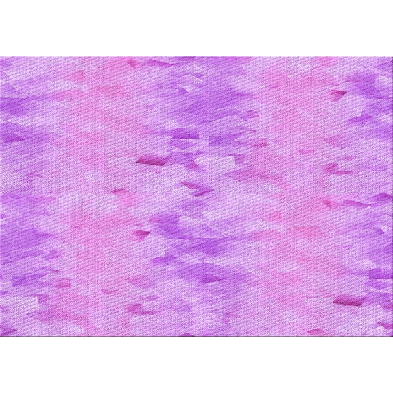 Ahgly Company Indoor Rectangle Patterned Violet Purple Area Rugs, 7' x 10'