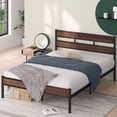 thumbnail image 3 of Zinus 39 inch Roman Bamboo and Metal Platform Bed Frame, 3 of 9