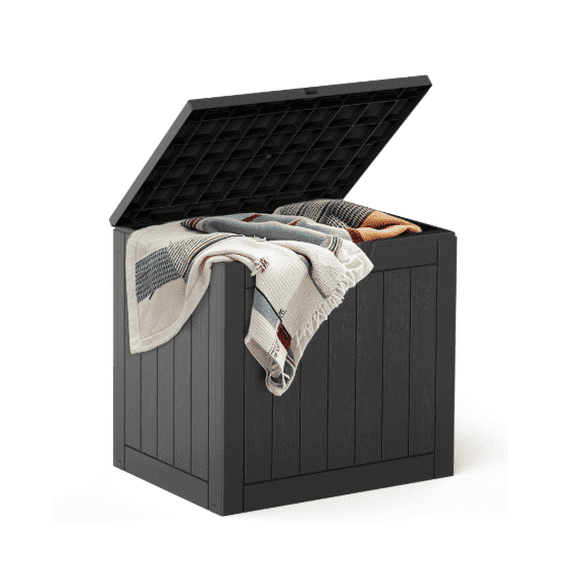 Weatherproof Outdoor Deck Box with 31-Gallon Storage — Lockable Resin Bin for Patio, Garden & Package Delivery