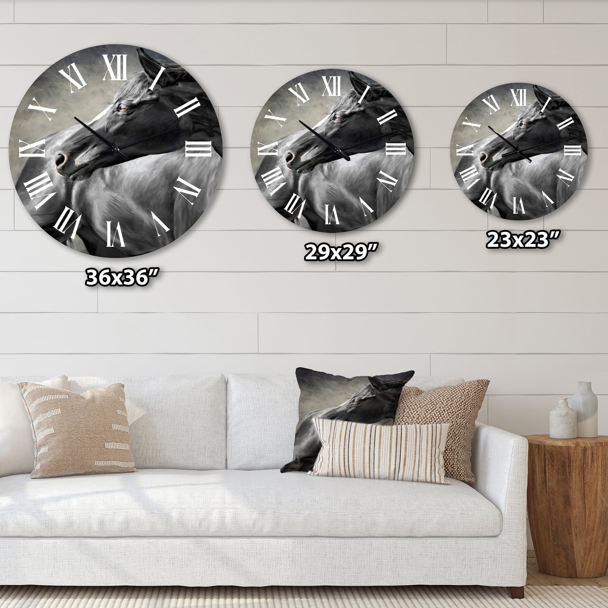 Designart 1 in Quartz Farmhouse Wall Clock