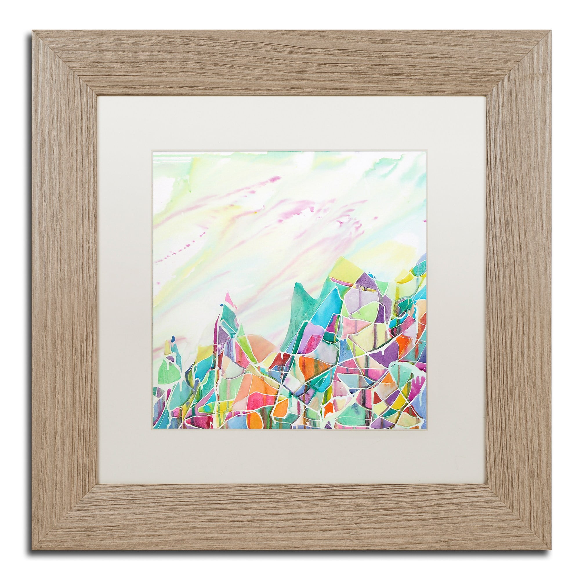 Trademark Fine Art "Mount Shishaldin" Canvas Art by Lauren Moss White Matte, Birch Frame