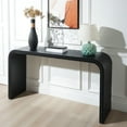 thumbnail image 3 of Ffz Black Wood Console Table, 59In Entryway Table, Curved Waterfall-Style Table,Console Table With Wood Beads,Entrance Table For Entryway, Hallway, Living Room, Foyer, Corridor, 3 of 5
