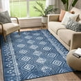 thumbnail image 7 of FairOnly 9' x 12' Large Low Pile Area Rug for Living Room Bedroom Tribal Moroccan Accent Rugs Boho Geometric Rug Washable Rug, Gray Blue, 7 of 7