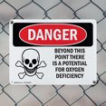 thumbnail image 5 of (2 Pack) Oxygen Deficiency Beyond This Point OSHA Danger Sign 10 Inch X 7 Inch Indoor / Outdoor Rust-Free Aluminum Metal Signs for Workplace, Workshop, and Construction Site, Made in, 5 of 8