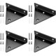 thumbnail image 1 of Paquete de 4 soportes para estantes flotantes, soportes de pared triangulares invisibles, soportes para estantes de pared ocultos, color negro, 1 of 1