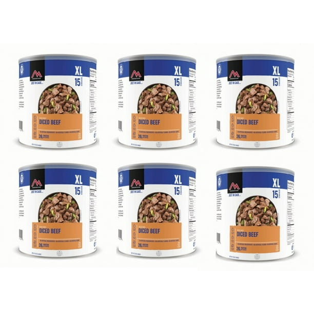 Mountain House Diced Beef 10 Can Freeze Dried Food 6 Cans Per Case