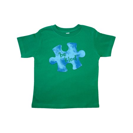 

Inktastic Autism Awareness Be Kind Blue Puzzle Piece Gift Toddler Boy or Toddler Girl T-Shirt