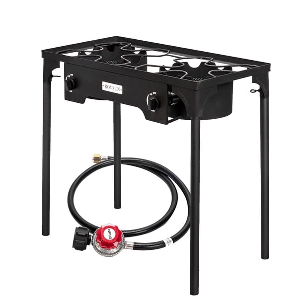 Camping Stove, 2 Burner Propane Stove With Grill,17,000 BTU Camp Stove Foldable Camping Stove Propane Includes Carry Bag Windscreen Grill Adjustable Burner Camping Stove, 2 Burner Propane Stove With Grill,17,000 BTU Camp Stove Foldable Camping Stove Propane Includes Carry Bag Windscreen Grill Adjustable Burner