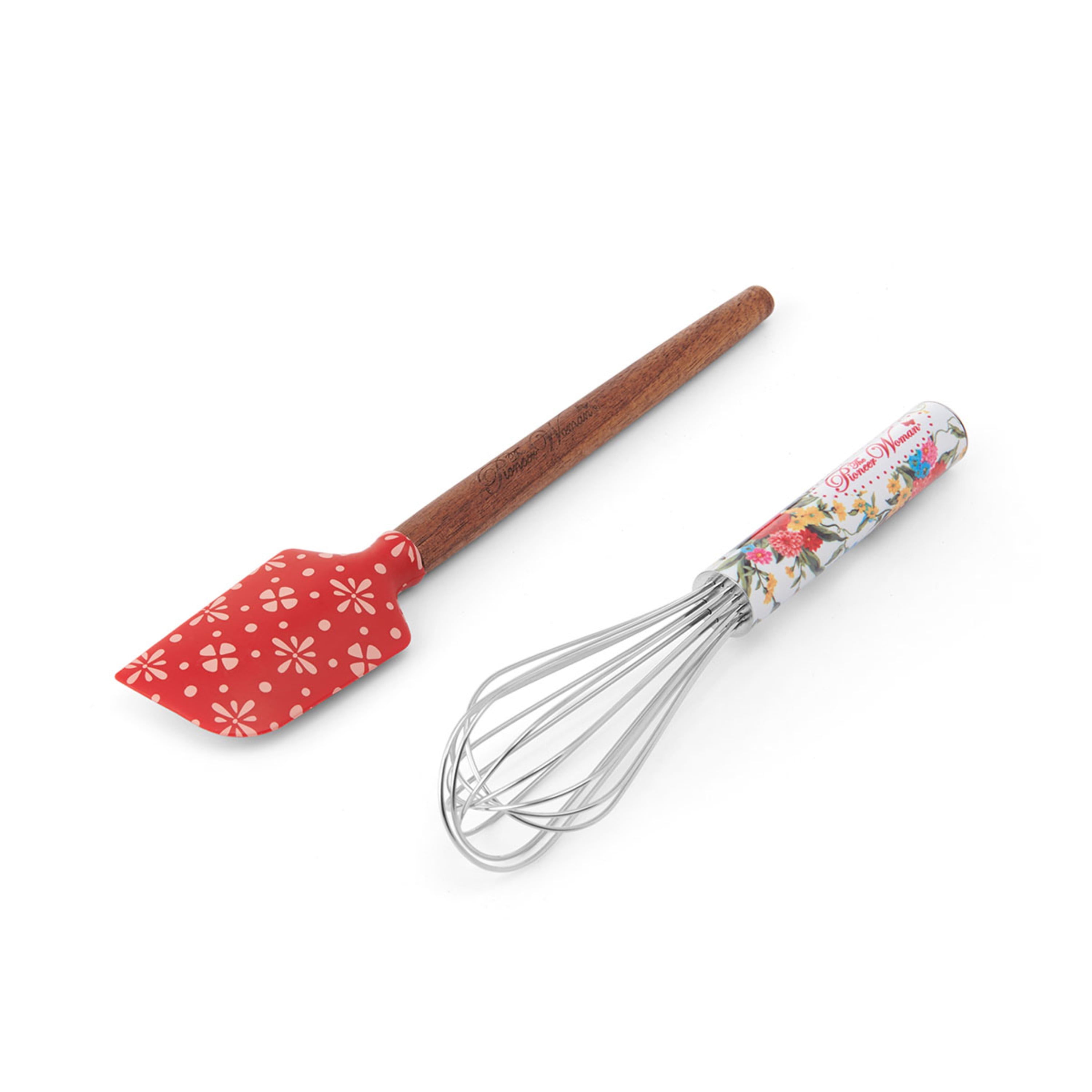 The Pioneer Woman Spatula and Whisk Set, Sweet Rose, 2 Pieces
