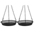 thumbnail image 1 of Bird Feeding Tray Feeding Platform Rustproof Weatherproof 18X18X4Cm Black, 1 of 8