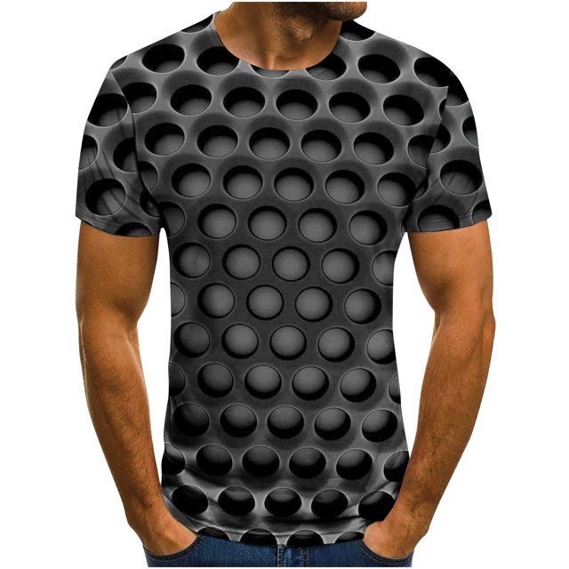 Chemises à Manches Courtes pour Hommes T-Shirt pour Hommes 3D Imprimé Abstrait Non Relocalisé Manches Courtes Col Rond Mode Décontracté Quotidien Vacances T-Shirt Haut Blouses Chemises pour Hommes Manches Courtes