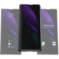 thumbnail image 6 of Fit for Samsung Galaxy Z Fold 3 5G Mirror Case for Girls Women, Ultra Thin Luxury Clear View Cover Leather Flip Phone Case for SSamsung Galaxy Z Fold 3 QH Black, 6 of 7