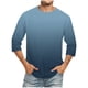 thumbnail image 1 of Camisas de Lino para Hombres Impresión Cuello Redondo Casual 3/4 Manga Blusa, Mezcla de Lino de Algodón para Primavera Verano Ocio Y Tops Diarios, 1 of 9