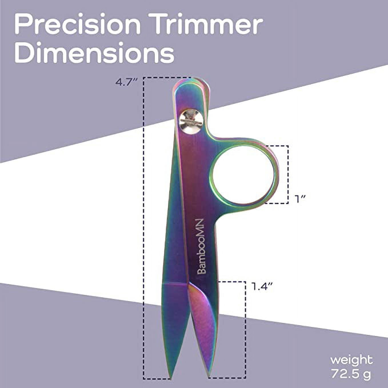JubileeYarn Professional Multi-Purpose Titanium Precision Trimmer - Rainbow - 3 Pairs