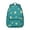 Blue-green-3, variant on Floral and Skull Pattern Travel Backpack for Students Unique Vintage School Bag with Bright Bloom and Blossom Illustration, Wear-Resistant and Adjustable
