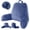 Blue, variant on Adjustable Memory Foam Reading Pillow with Arms for Adults - Bed Rest Pillow with Lumbar & Neck Support, Soft Velvet Cover, Machine Washable, Deep Side Pocket & Carry Handle, Grey