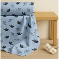 thumbnail image 4 of Soimoi Blue Cotton Cambric Fabric Flying Bird Artistic Decor Fabric Printed Yard 42 Inch Wide, 4 of 7
