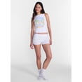 thumbnail image 2 of No Boundaries Sleepwear Ribbed Tank Top and Boxers Set from our Cloud Core Collection, 2 Piece, Women’s and Women’s Plus XXS-3X, 2 of 5