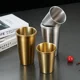 thumbnail image 2 of Nvzi Paquete de 2 vasos de acero inoxidable irrompibles, apilables y duraderos, dorados, 200 ml., 2 of 4
