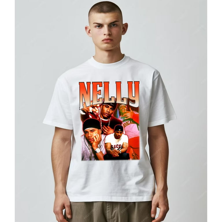 ☆Nelly☆ Hiphop G-rap Graphic Nelly Rapper Vintage 90s Bootleg T-shirt, Nelly