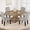Annual Ring, variant on 47.2 Inch Square Dining Table for 4, Heavy Duty Triangle Metal Frame Kitchen Table with Storage Shelf, MDF Top, Easy Assembly, Space Saving for Dining Room and Apartment,Pear Wood Original