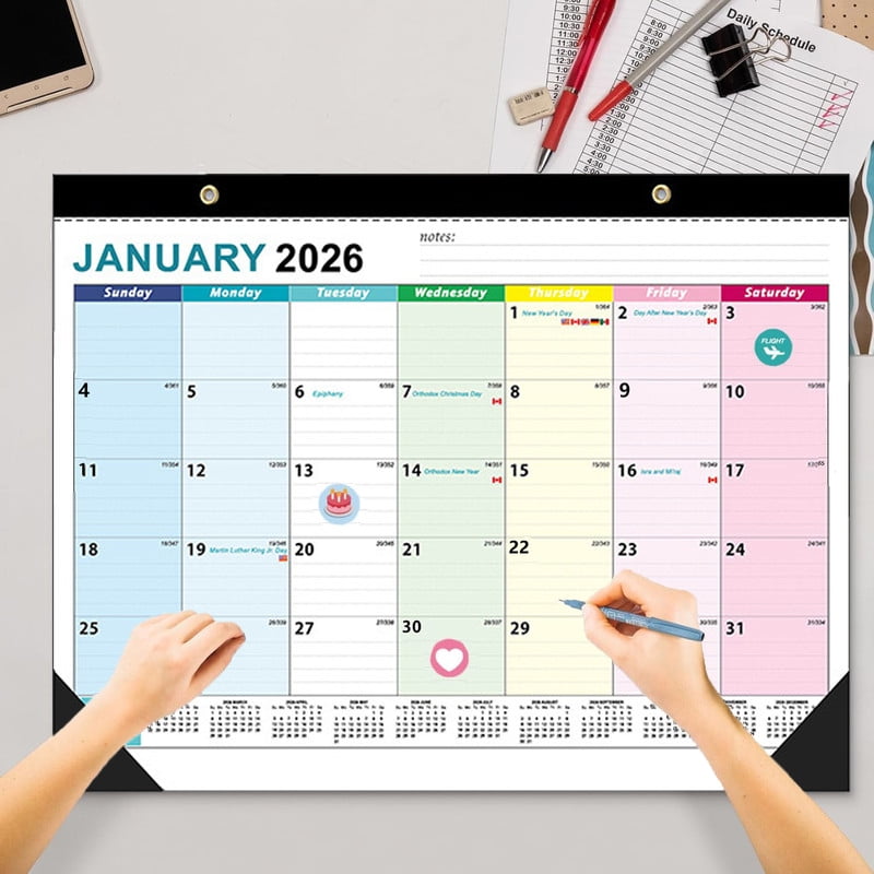 Desk Calendar 2026-2027 Large 22" x17", Wall Calendar from January 2026 - June 2027, Office Supplies Desktop Monthly Calendar for Home Classroom & Office or Teacher Gifts