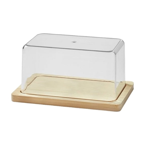 Butter Dish Butter Cheese Butter Block Storage Container Wooden Base With Lid
