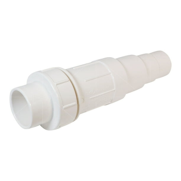 Heavy Duty PVC Repair Coupling; Expandable Pipe Fitting; White Plastic