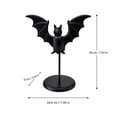 thumbnail image 2 of Halloween Bat Candelabra Candle Holder, 47 in Metal Wrought Iron 3D Bat Candlestick Stand for Fireplace Floor Party Decor, 2 of 6