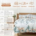 thumbnail image 6 of Winter Squirrel Elk Duvet Cover Set Full Size, Christmas Leaves Floral Xmas Tree 4 Piece Soft Microfiber Bedding Set with 1 Duvet Cover, 1 Flat Sheet, 2 Pillowcases, 6 of 9